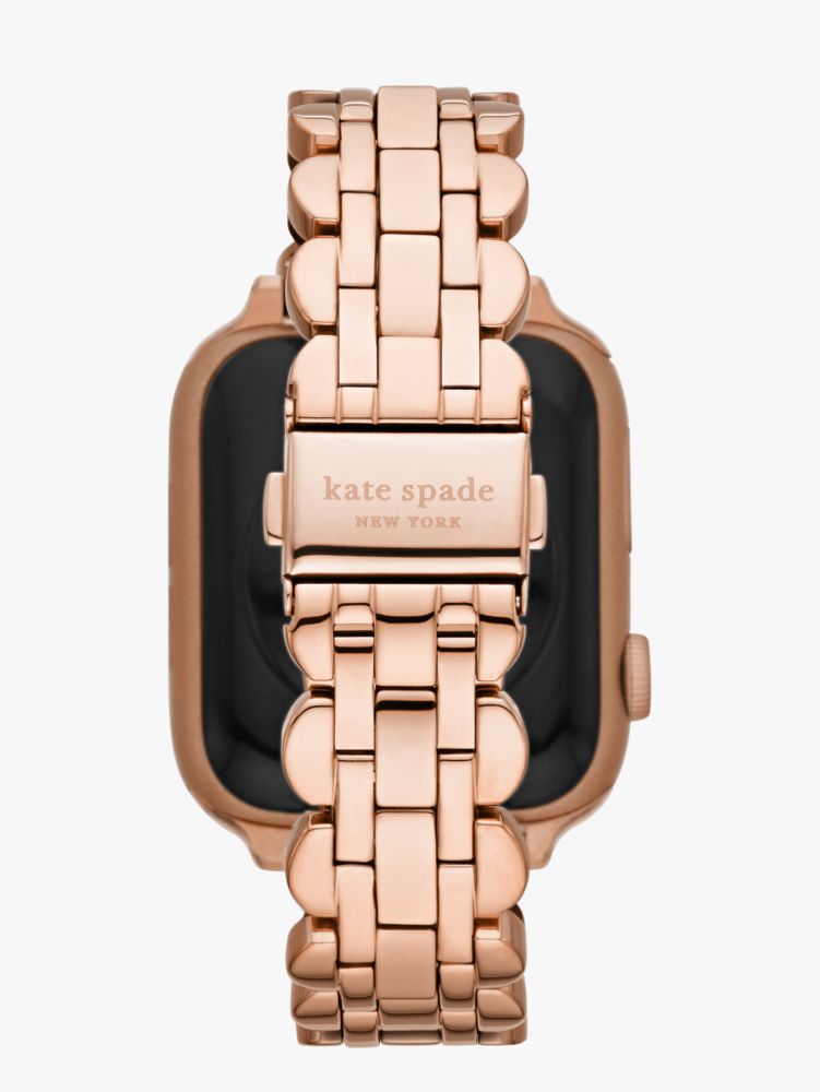 Kate Spade,Rose Gold-Tone Scallop Link Stainless Steel Bracelet 42/44/45mm Band for Apple Watch®,watch straps,Rose Gold