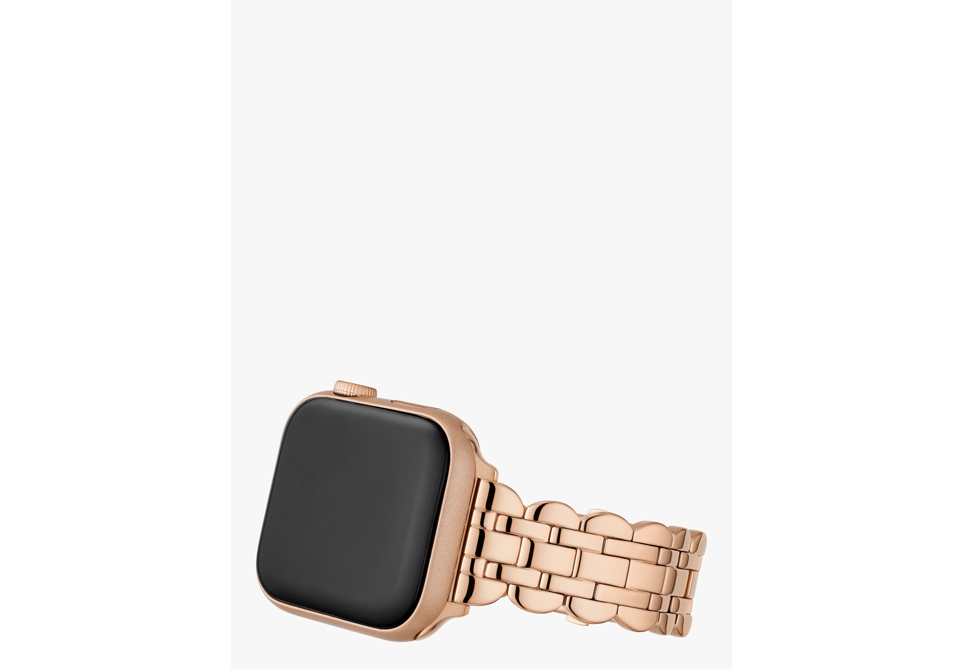 Rose Gold-tone Scallop Link Stainless Steel Bracelet 42/44/45mm Band For Apple Watch®