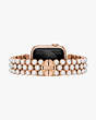 Kate Spade,pearl gold-tone stainless steel 38/40mm band for apple watch®,watch straps,Parchment