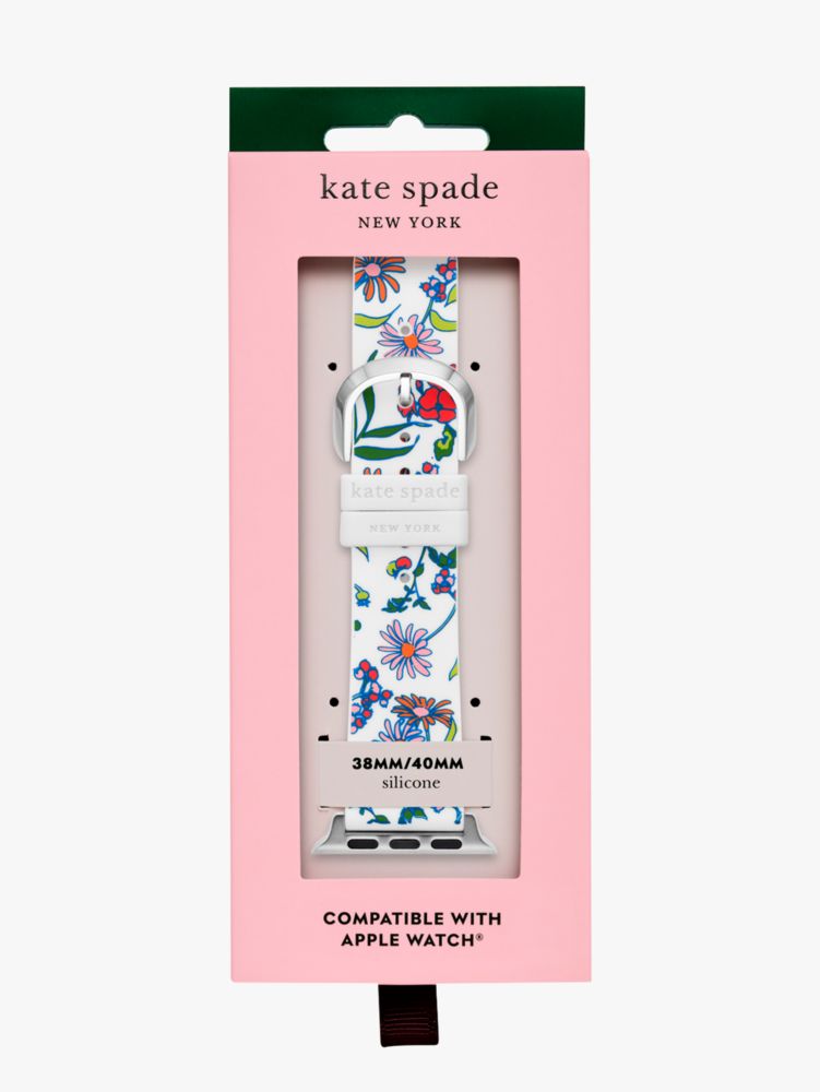 Kate Spade,フローラル シリコン バンド フォー アップル ウォッチ 38/40/41mm,apple watch バンド,