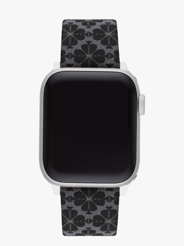 Black Spade Flower Jacquard 38/40mm Band For Apple Watch® | Kate 