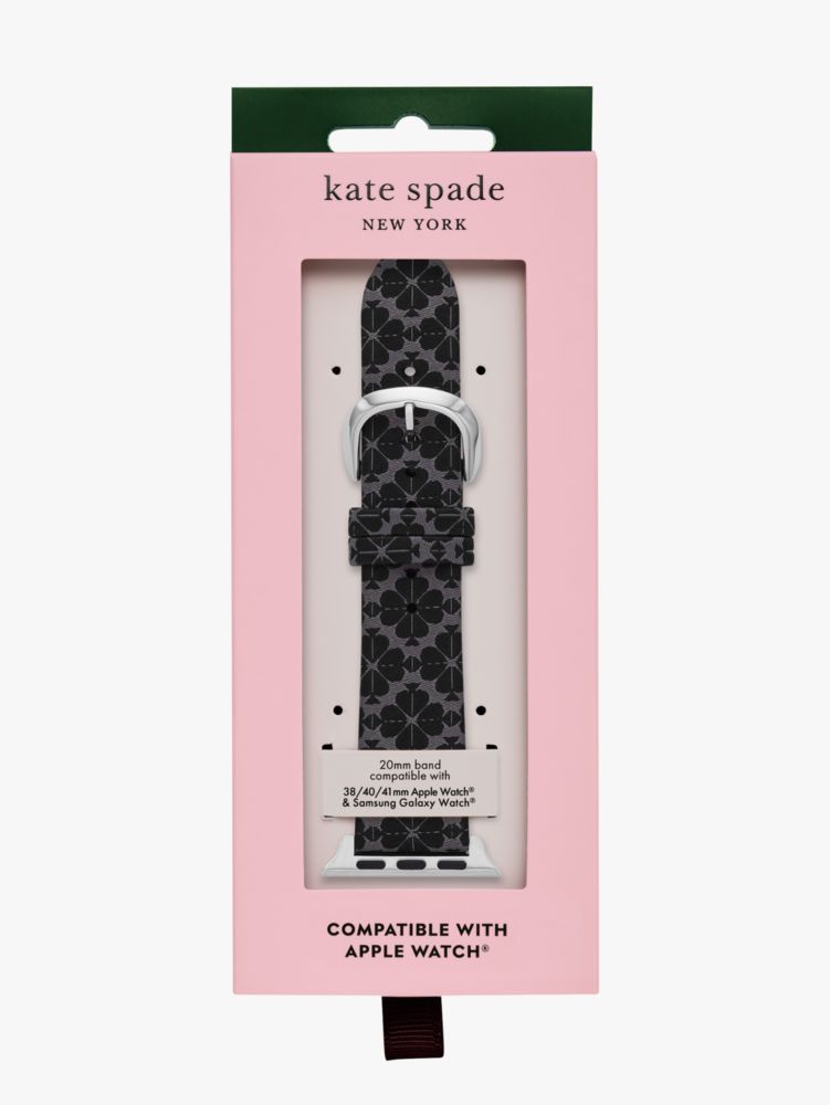 Kate Spade,ブラック ジャカード 38/40/41MM バンド フォー アップル ウォッチ,apple watch バンド,