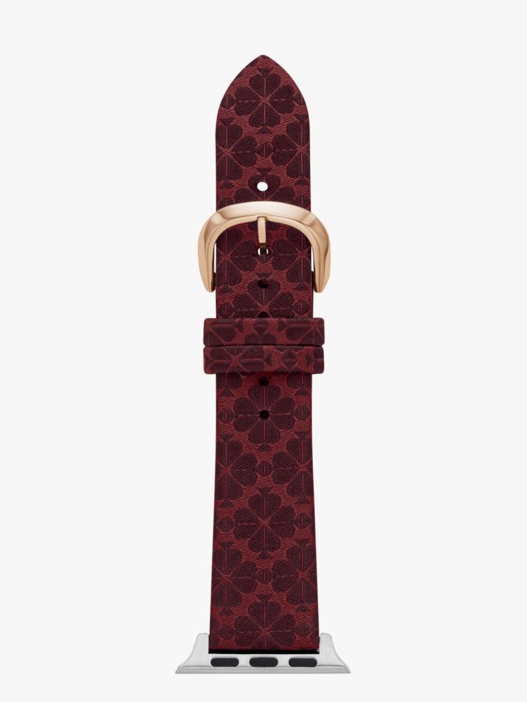 Kate Spade,バーガンディ ジャカード 38/40/41MM バンド フォー アップル ウォッチ,apple watch バンド,