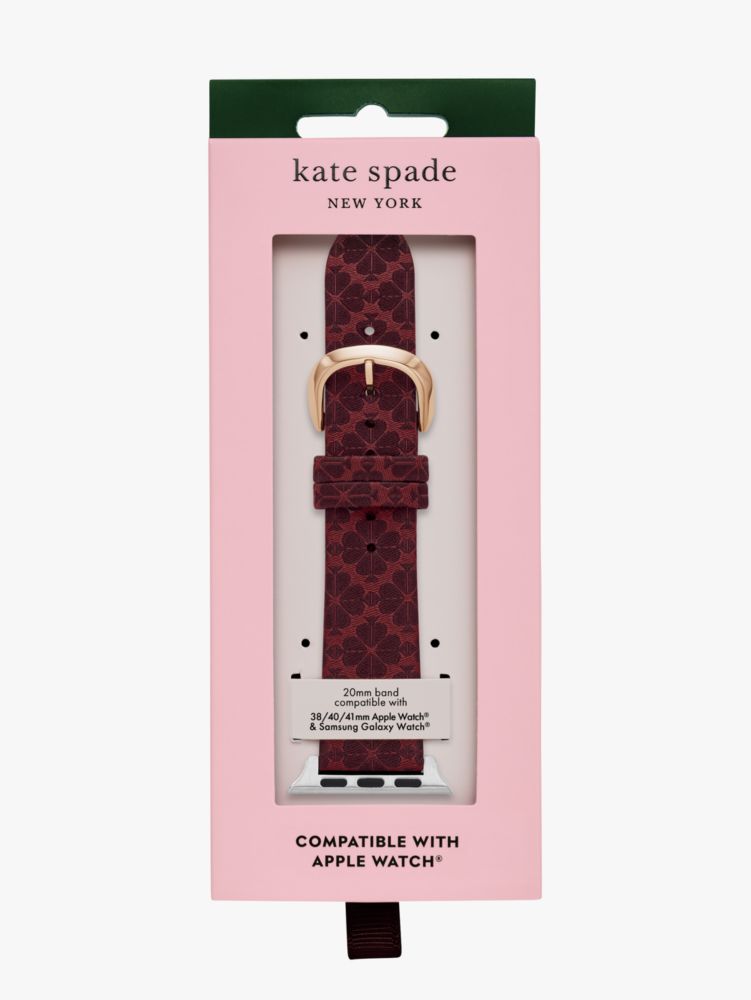 Kate Spade,バーガンディ ジャカード 38/40/41MM バンド フォー アップル ウォッチ,apple watch バンド,