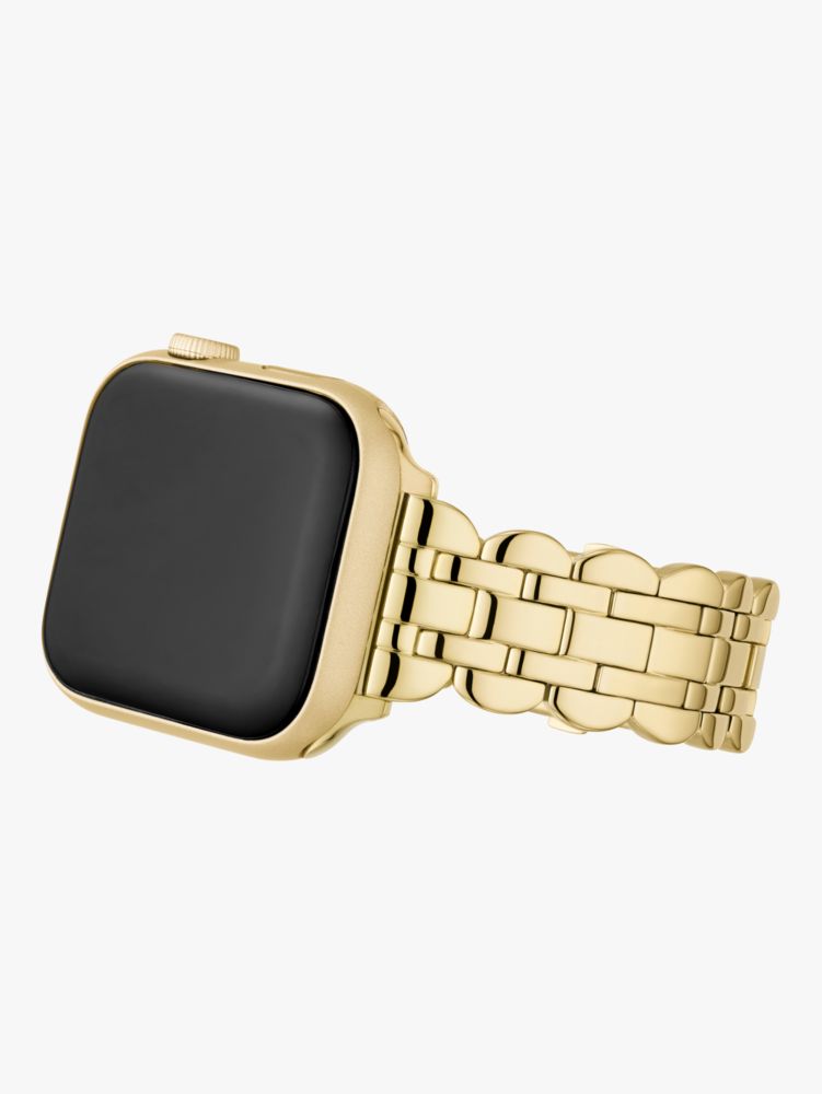 Kate Spade,Gold-tone Scalloped Stainless Steel Bracelet 38/40mm Band For Apple Watch®,Bracelet Band,Yellow Gold,Gold Metal...,