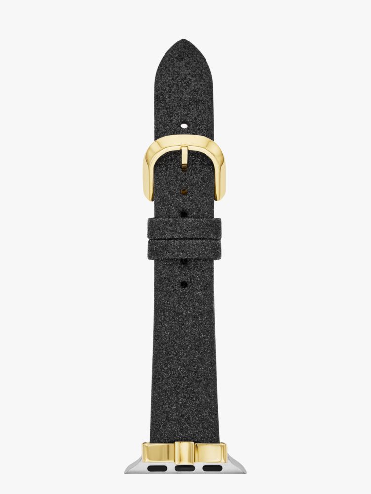 Kate Spade,ブラック グリッター ボウ バンド フォー アップル ウォッチ,apple watch バンド,