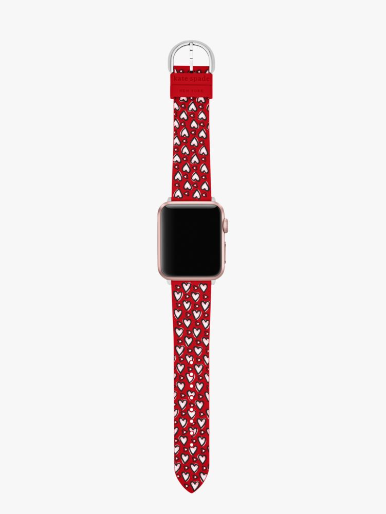 Red Heart Silicone 38/40/41mm Band For Apple Watch® | Kate Spade