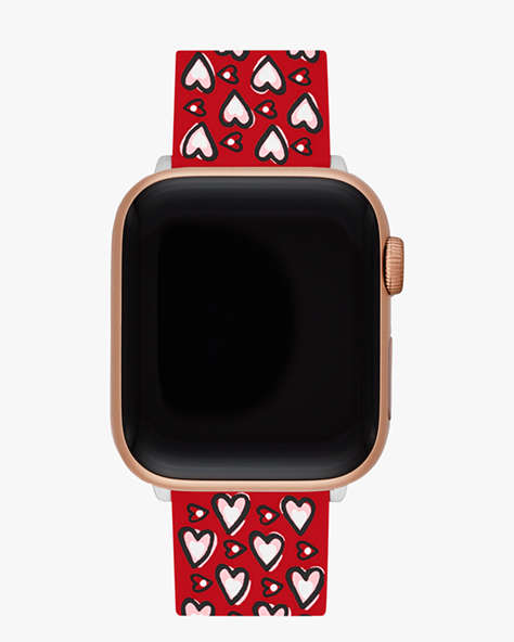 Red Heart Silicone 38/40/41mm Band For Apple Watch®