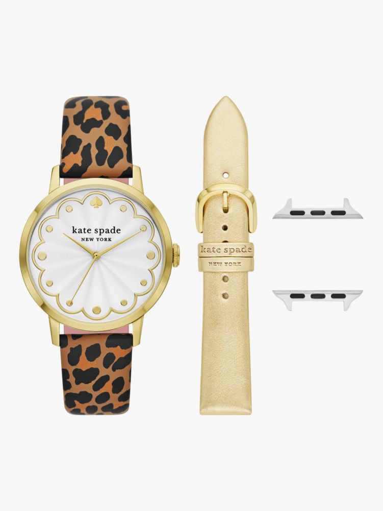 Kate Spade,Leopard Cross Compatible 38/40/41mm Band Set For Apple Watch®,