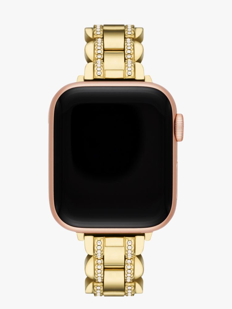 Kate Spade,Gold Pavé Scallop Link 38/40mm Band For Apple Watch®,Gold