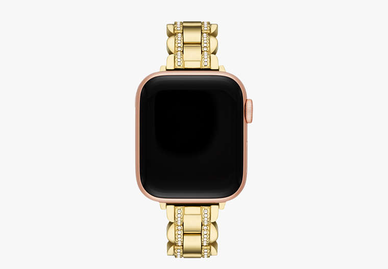 Kate Spade,Gold Pavé Scallop Link 38/40mm Band For Apple Watch®,Gold image number 0