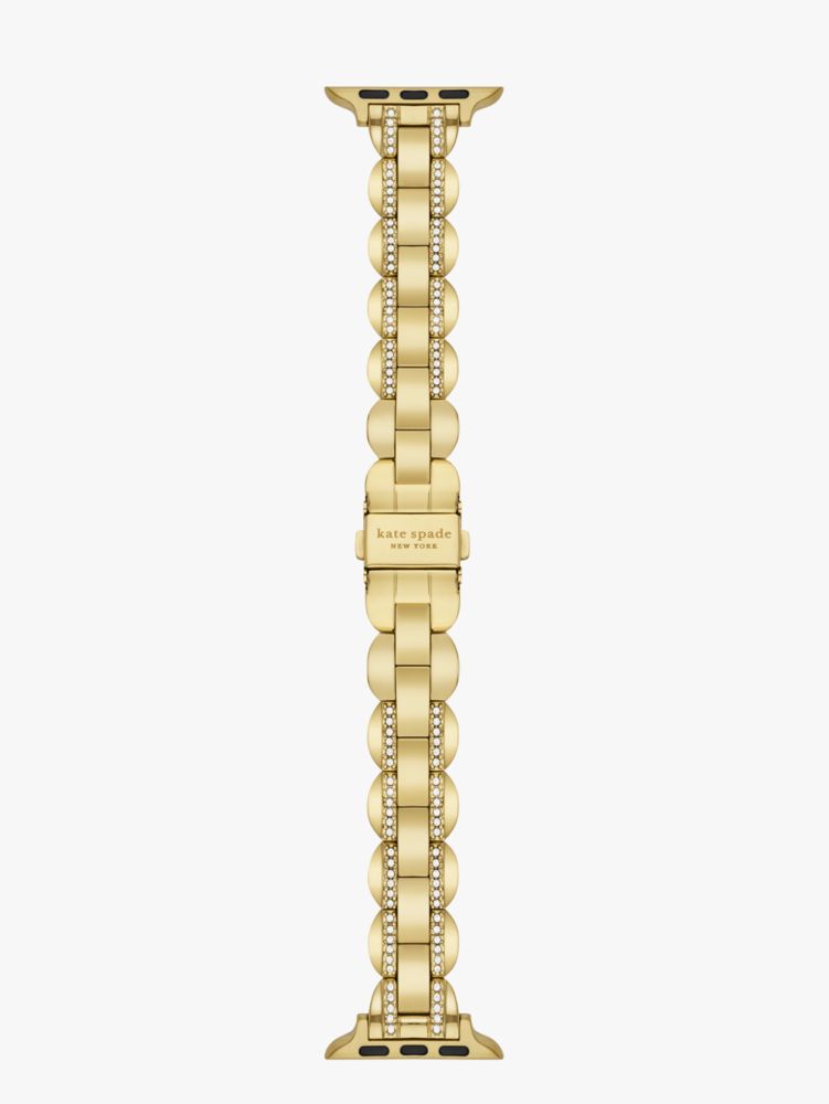 Kate Spade,Gold Pavé Scallop Link 38/40mm Band For Apple Watch®,Gold