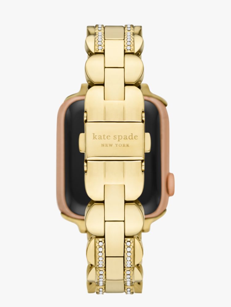 Kate Spade,Gold Pavé Scallop Link 38/40mm Band For Apple Watch®,