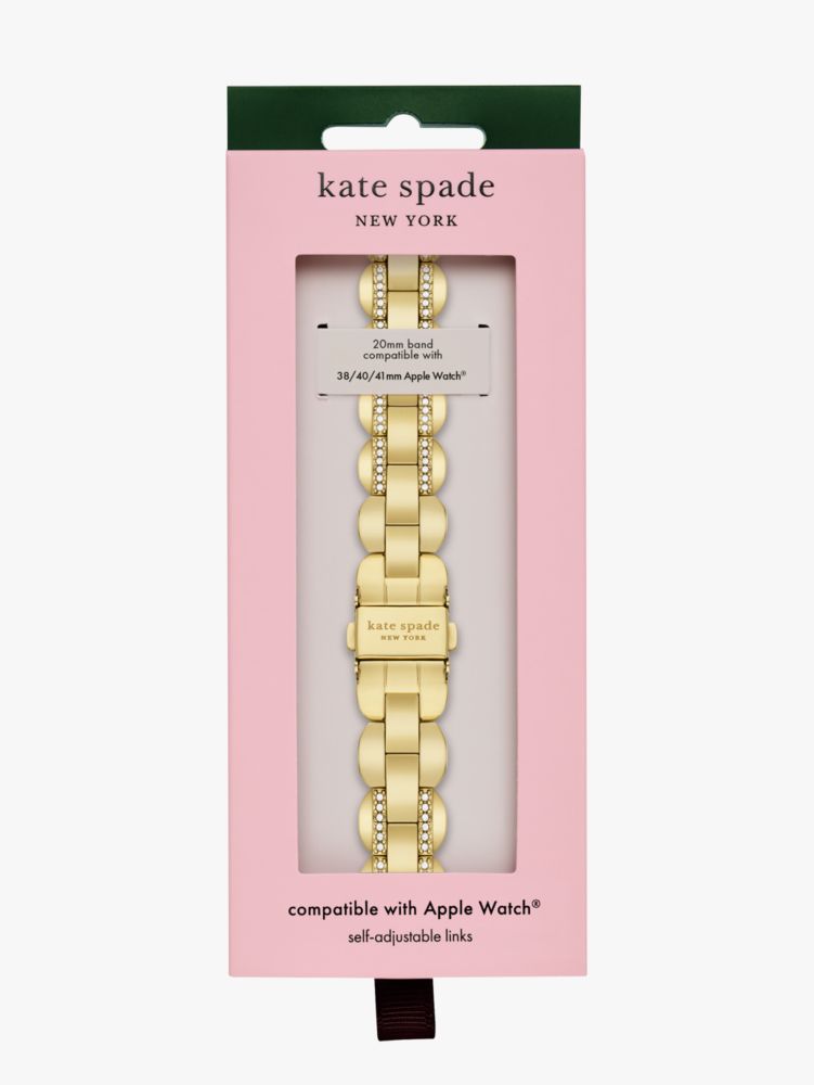 Gold Pavé Scallop Link 38/40mm Band For Apple Watch
