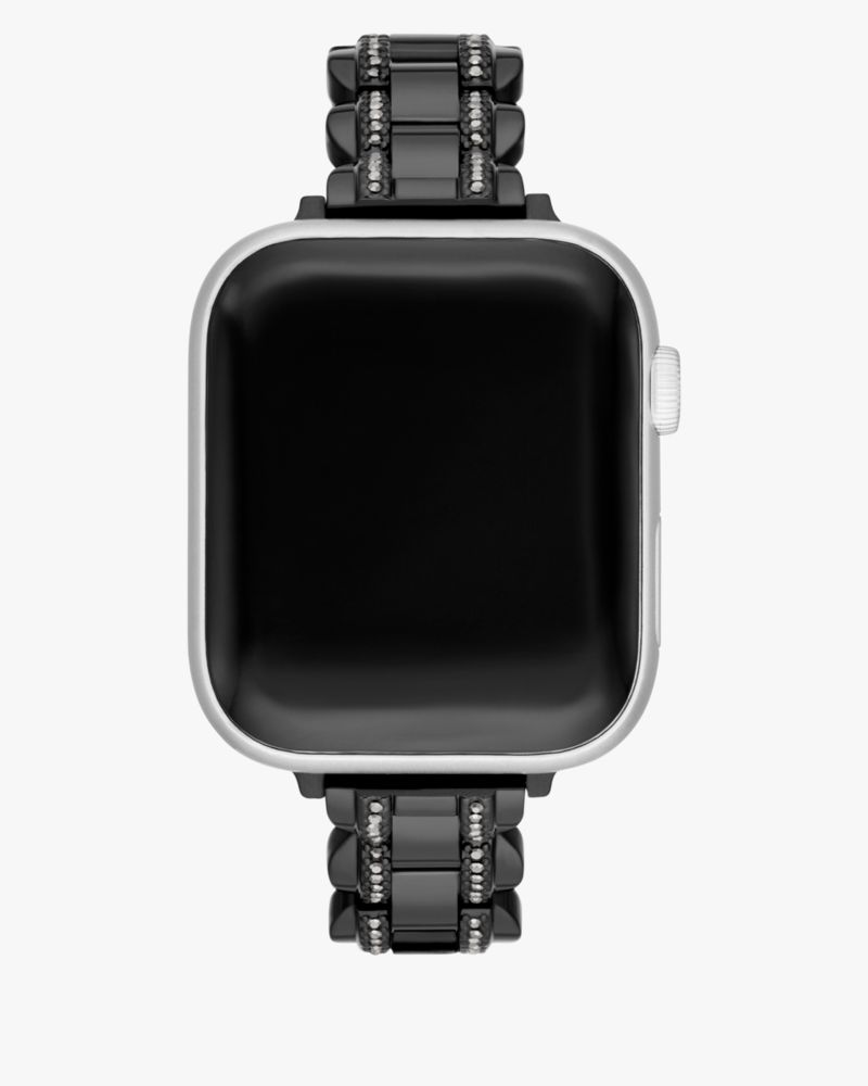 Kate Spade,Black Stainless Steel 38-45mm Band For Apple Watch®,Black