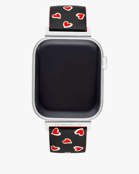 Kate Spade,Heart Leather 38-45mm Band For Apple Watch®,Red
