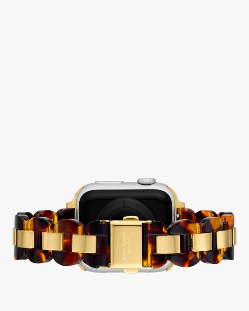 Kate Spade,Tortoiseshell Acetate Band For Apple Watch®,Bracelet Band,Acetate,Metal Material,Engraved Detail,Logo,Mixed Met...,Multi Color