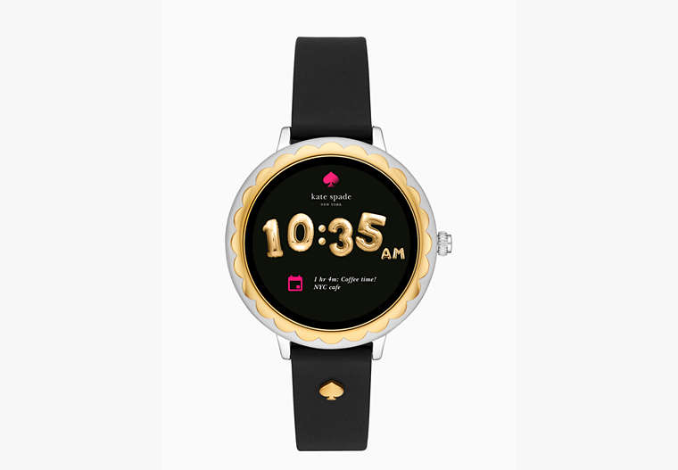 Kate Spade,black silicone touchscreen smartwatch,