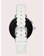 Kate Spade,white silicone scallop smartwatch 2,watches,Parchment