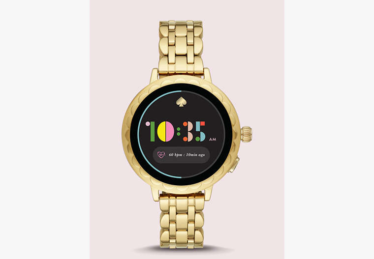 Kate Spade,gold-tone stainless steel scallop smartwatch 2,Gold