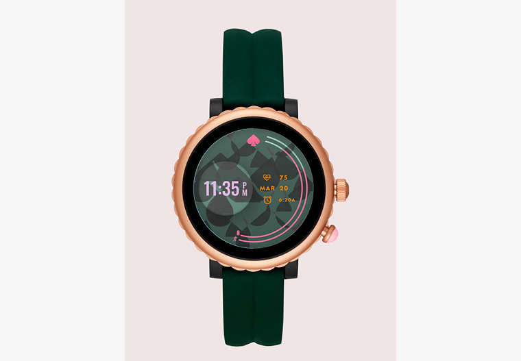 Kate Spade,green silicone scallop sport smartwatch,Emerald Forest