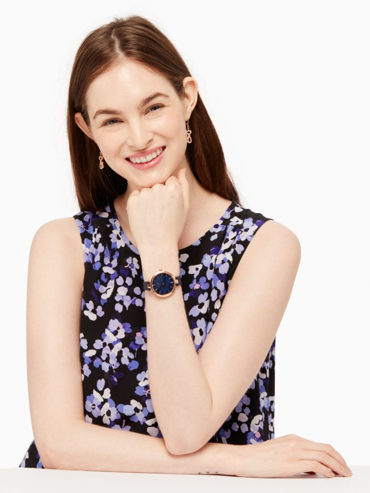 Holland Skinny Strap Watch, BLUE_, Product