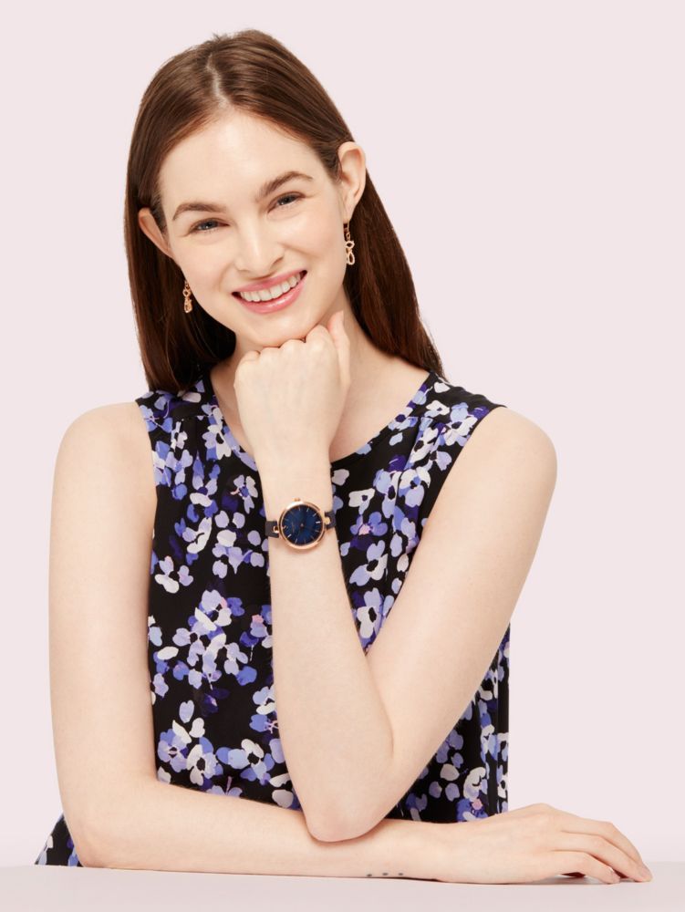 Holland Skinny Strap Watch, BLUE_, Product