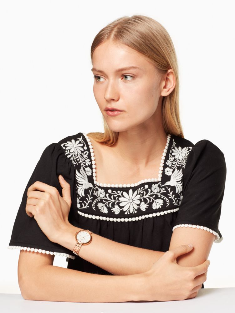 Park Row Rose Gold-tone Stainless Steel Bracelet Watch, ROSE GOLD, Product