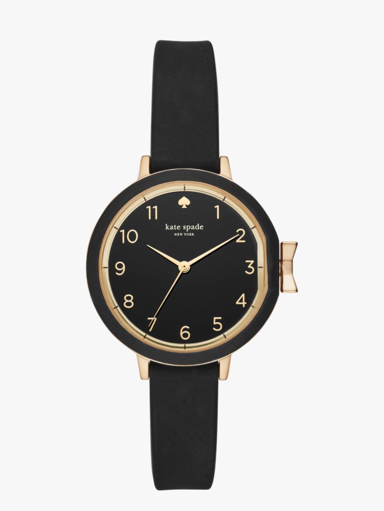 Black Silicone Park Row Watch Kate Spade New York