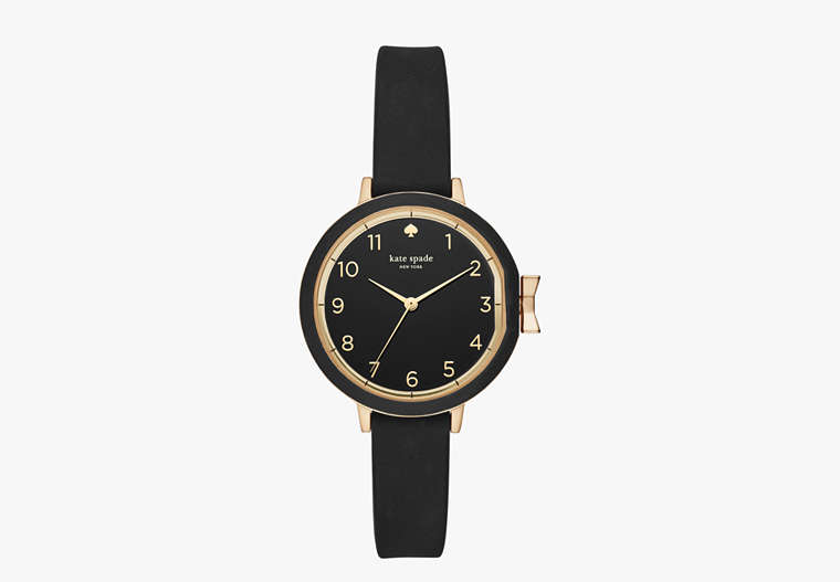 Black Silicone Park Row Watch, Black, Product image number 0