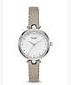 Kate Spade,scallop holland watch,Grey/Clear/Silver