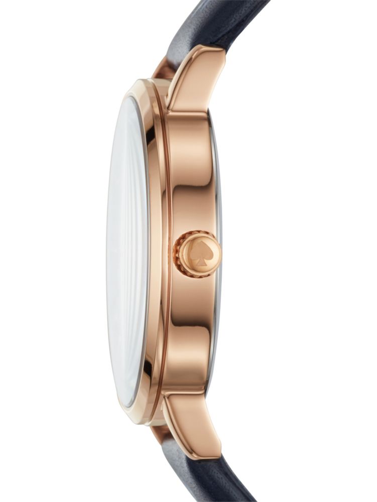 Metro Floral Navy Leather Watch, SWORDFISH MULTI, Product