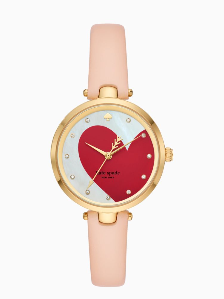Holland Heart Vachetta Leather Watch | Kate Spade New York
