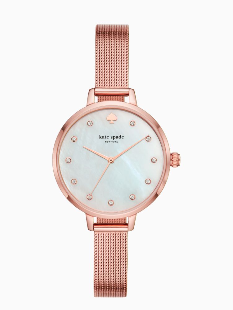 Metro Rose Gold-tone Stainless Steel Mesh Bracelet Watch, ROSE GOLD, ProductTile