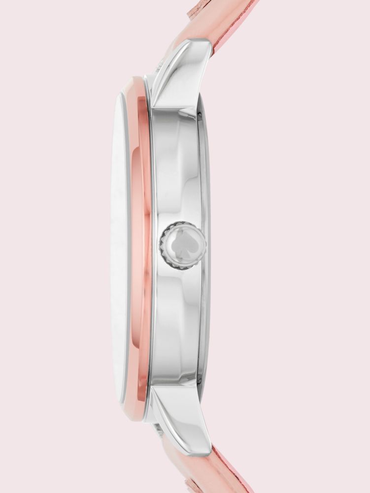 Metro Floral Vachetta Leather Watch, FLUO PINK, Product