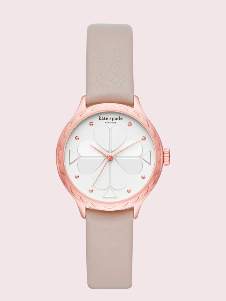 Rosebank Scallop Taupe Leather Watch, , Product