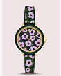 Kate Spade,park row flair flora silicone watch,Emerald Forest