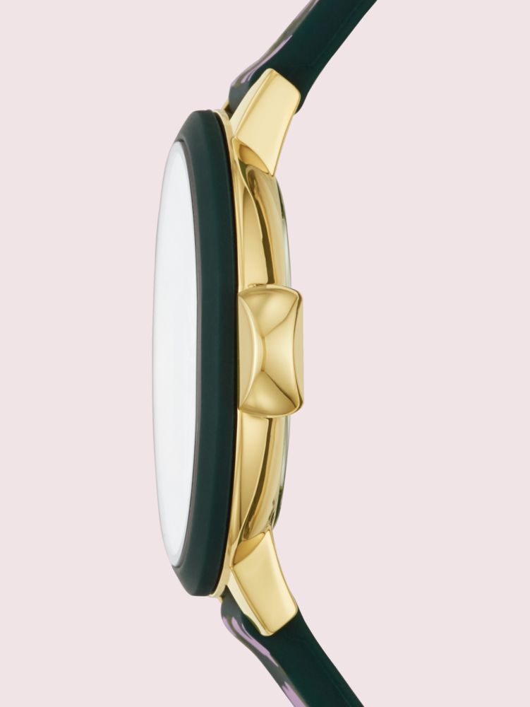 Kate Spade,Park Row Flair Flora Silicone Watch,