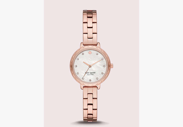 Kate Spade,morningside scallop mini rose gold-tone stainless steel watch,watches,Rose Gold