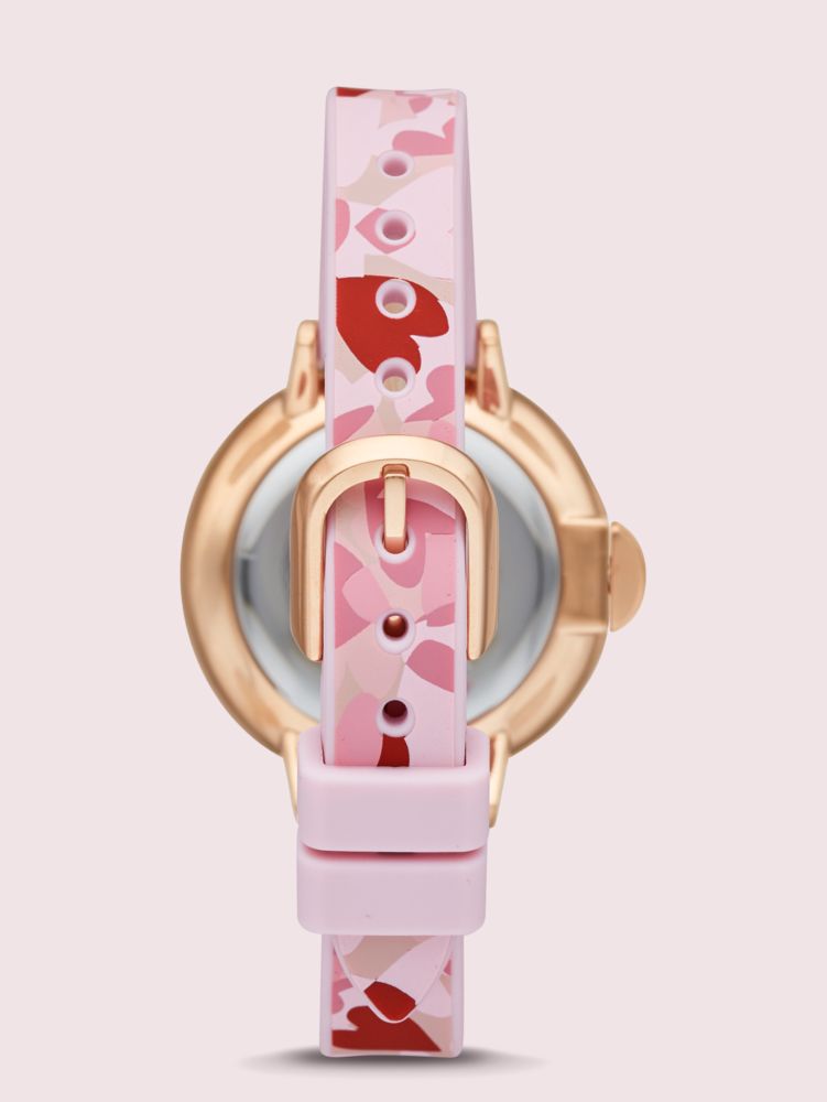 Park Row Heart-print Silicone Watch