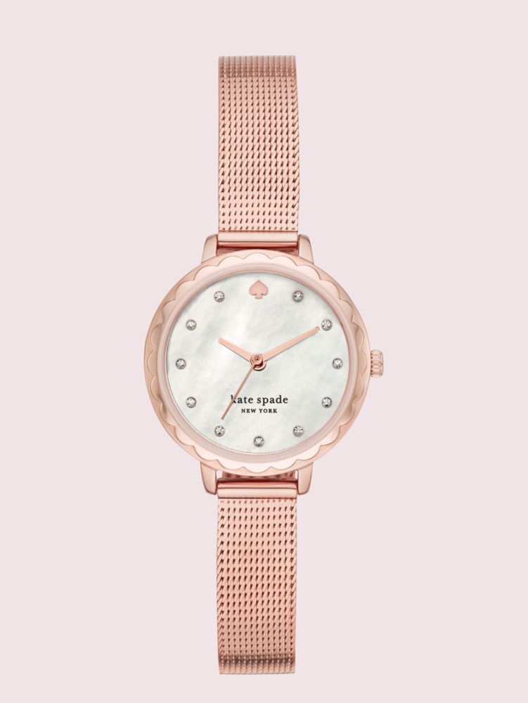 Morningside Mini Rose Gold Tone Stainless Steel Mesh Watch Kate