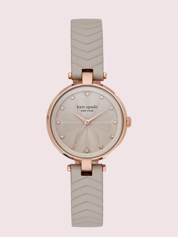 Annadale Grey Leather Watch Kate Spade