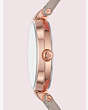 Kate Spade,annadale grey leather watch,Rose Gold