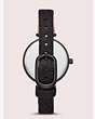 Kate Spade,holland black glitter leather watch,Black