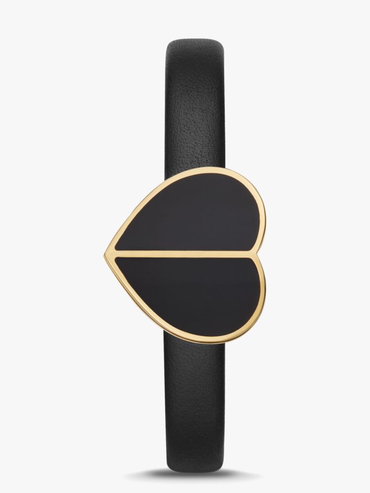 Kate spade black leather watch best sale