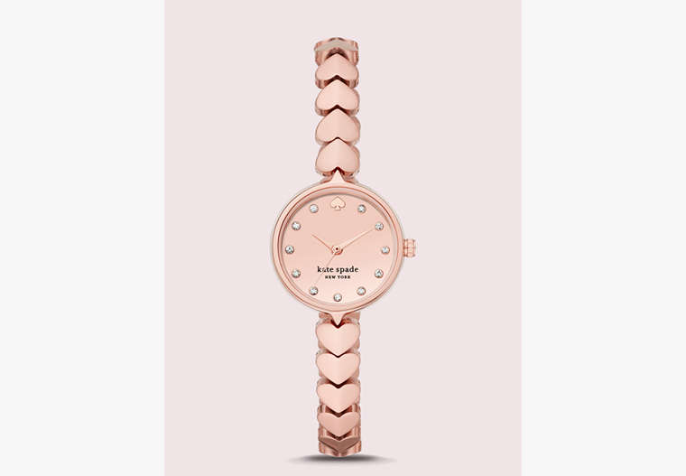 Kate Spade,hollis rose gold-tone stainless steel hearts watch,watches,Rose Gold
