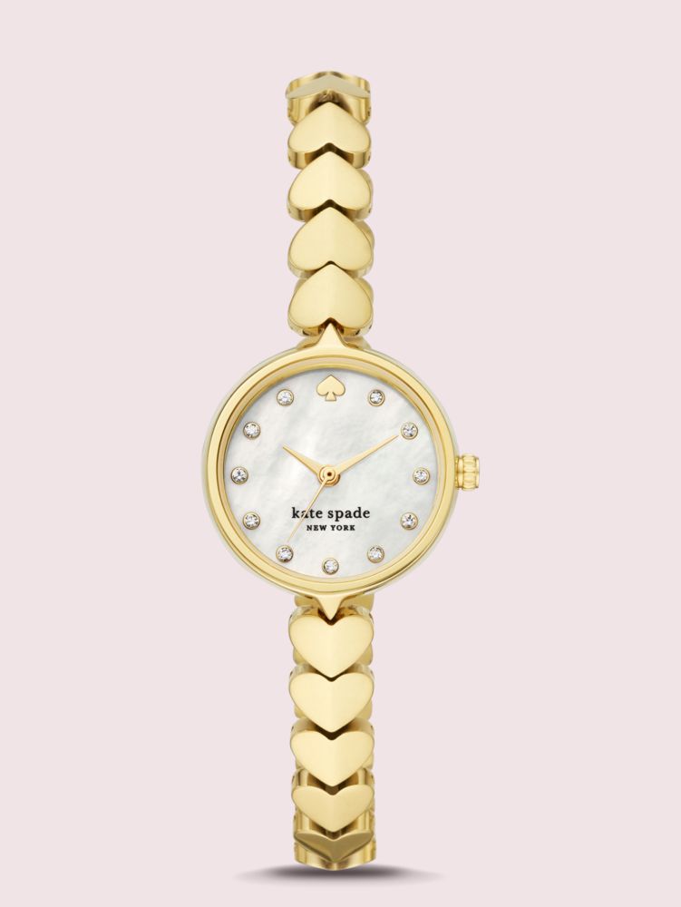 Hollis Gold-tone Stainless Steel Hearts Watch, , Product