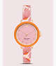 Kate Spade,park row pink floral-print silicone watch,watches,Ember