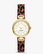 Kate Spade,rainey park luggage/leopard-print reversible watch,watches,