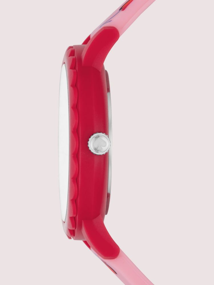 Morningside Pink Cherry print Silicone Watch Kate Spade BE